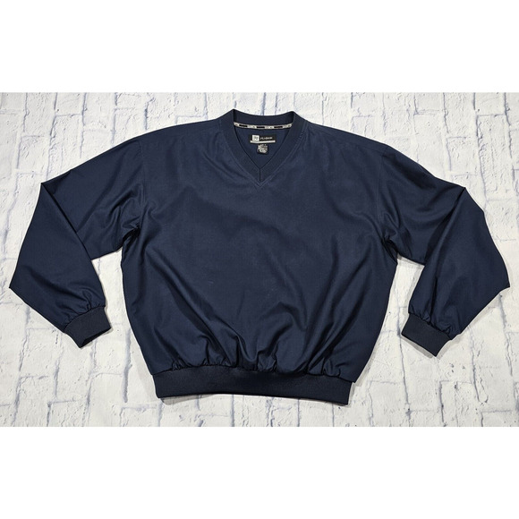 Jos A Bank MENS SIZE S Windbreaker Navy Blue Golf Apparel Leadbetter - Picture 1 of 10